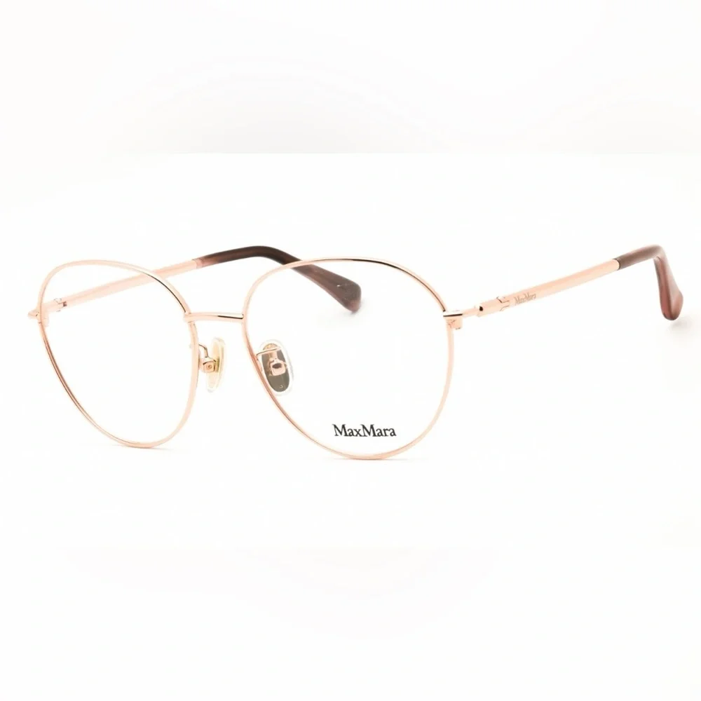 MaxMara Rose Gold Round Metal Glasses (NWT)